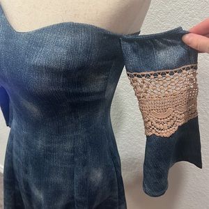 Vintage spandex denim dress